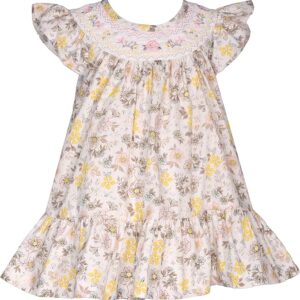 Bonnie Jean Girls Floral Smocked Dress