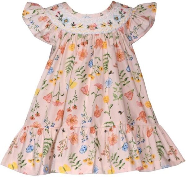 Bonnie Jean Flutter Sleeve Spring Dress