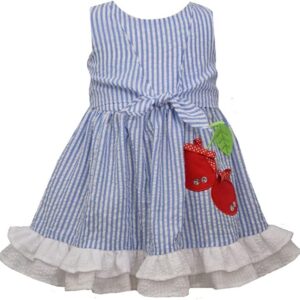 Bonnie Jean Seersucker Cherries Dress
