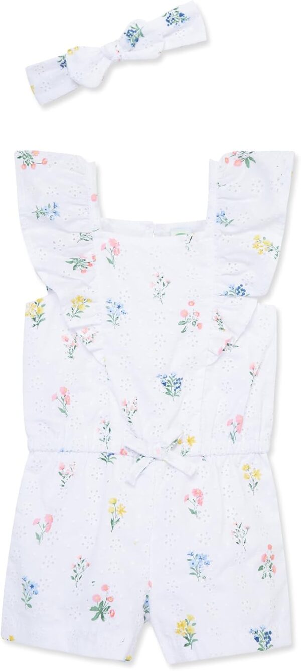 Little Me Baby Girls' Woven Romper