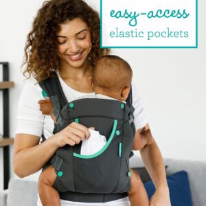 Infantino Carry On Active Baby Carrier – ergonomic multi-pocket 4-position carrier gray