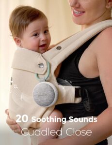 Momcozy Portable Sound Machine with clip-on design and infinite dimmable night light
