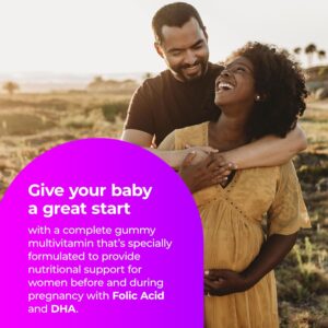 One A Day Prenatal Multivitamin Gummies bottle, 120 count, raspberry and orange flavor