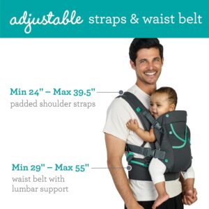 Infantino Carry On Active Baby Carrier – ergonomic multi-pocket 4-position carrier gray