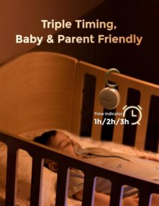 Momcozy Portable Sound Machine with clip-on design and infinite dimmable night light