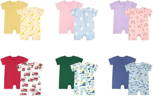 Bamboo Viscose Short Sleeve Romper
