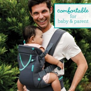 Infantino Carry On Active Baby Carrier – ergonomic multi-pocket 4-position carrier gray