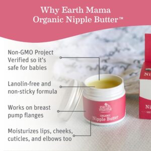 Earth Mama Organic Nipple Butter 2oz jar – USDA Certified and Lanolin-Free