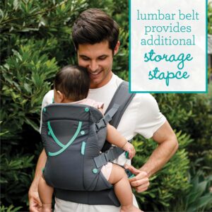 Infantino Carry On Active Baby Carrier – ergonomic multi-pocket 4-position carrier gray