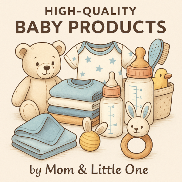 High-quality baby products including clothes, bottles, and toys by Mom & Little One