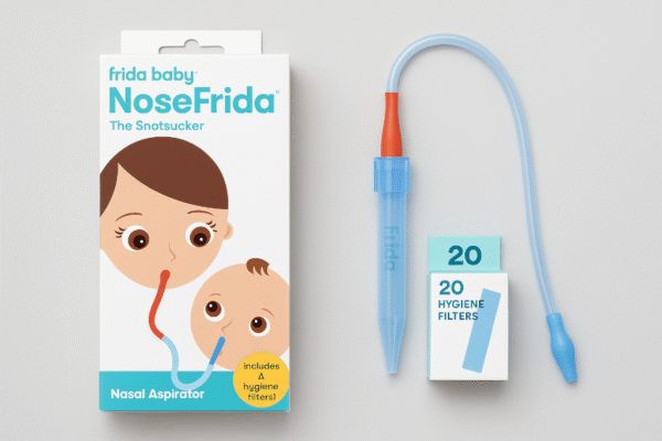 Frida Baby NoseFrida Snotsucker with 20 Disposable Filters – Nasal Aspirator for Infants