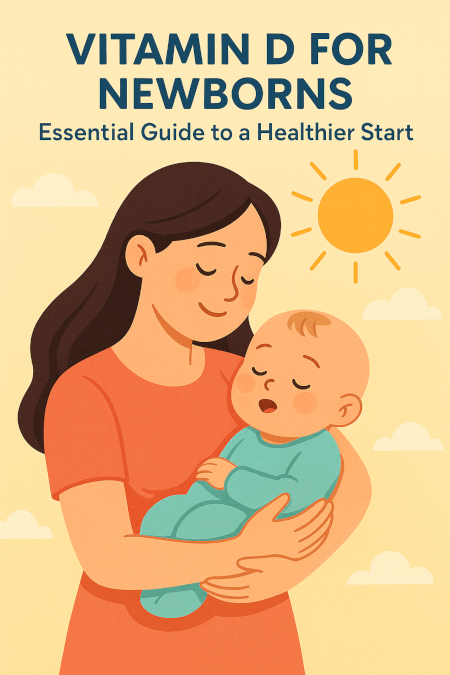 Vitamin D for newborns - Mother holding her newborn baby in sunlight