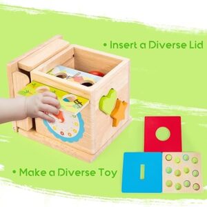 Montessori Toys for 1+ Year Old, 8-in-1 Wooden Play Kit